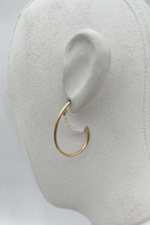 Fresh Water Pearl & Gold Plated Earring