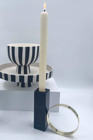 Marble & Brass Candle Holder