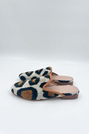 Leopard Silk Velvet Mule