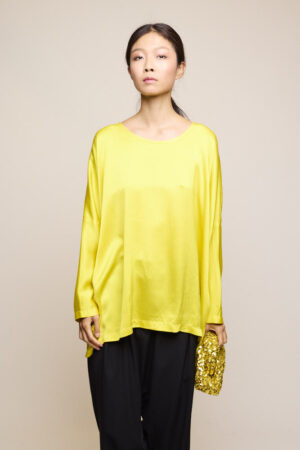 Silk Uni T-shirt Yellow