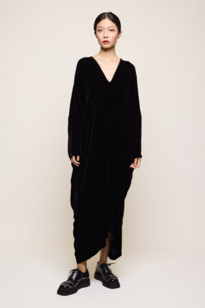 Trifo Velvet Dress Black