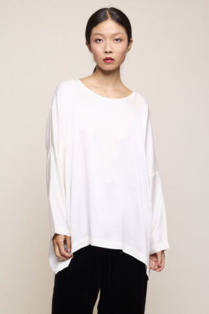 Silk Uni T-shirt Ecru