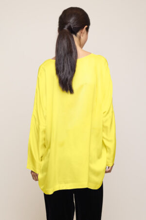 Silk Uni T-shirt Yellow