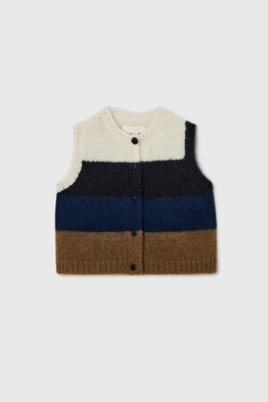 Alpaca & Mohair Stripe Waistcoat