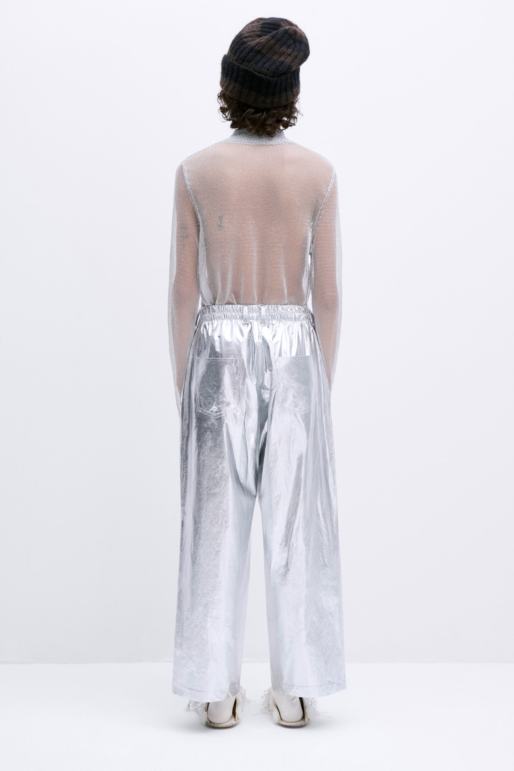 Silk Cotton Pant Silver