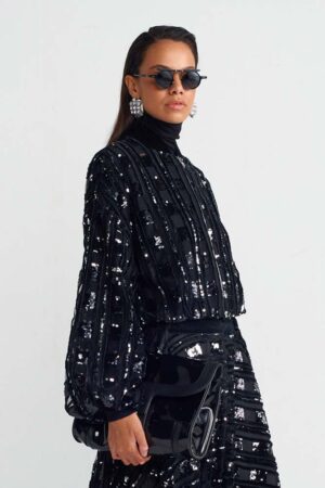 Sequin Bomber Jacket