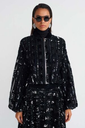 Sequin Bomber Jacket