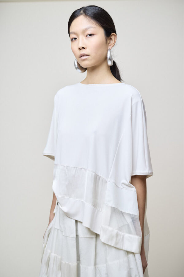 Organza Patch Jersey Top