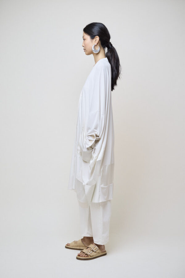 Organza Patch Jersey Cardigan - Image 3