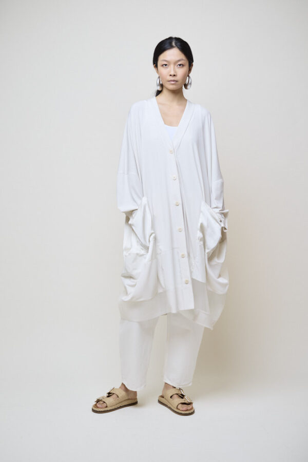 Organza Patch Jersey Cardigan