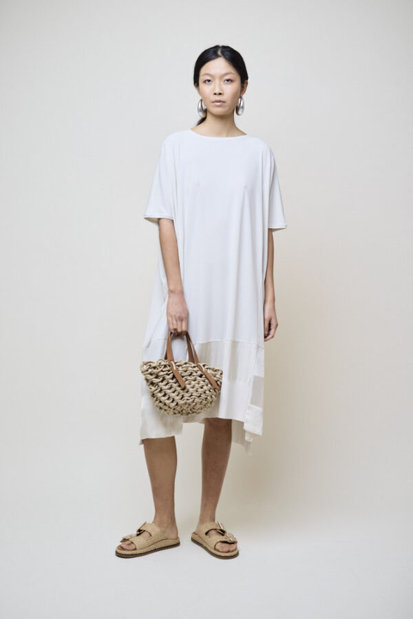 Organza Patch Jersey Dress