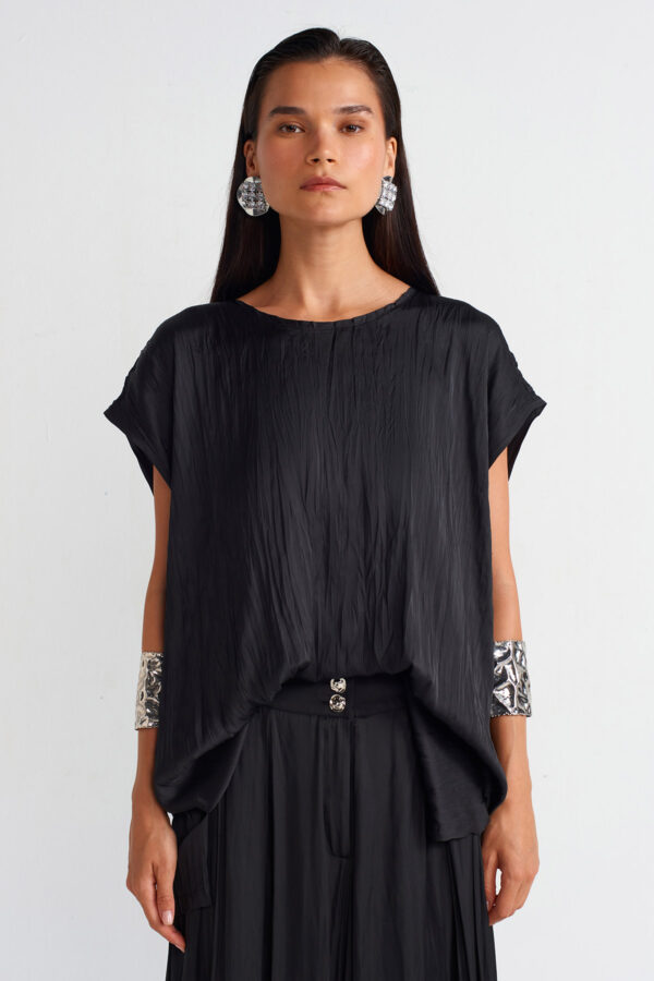Crinkle Satin Top - Image 4