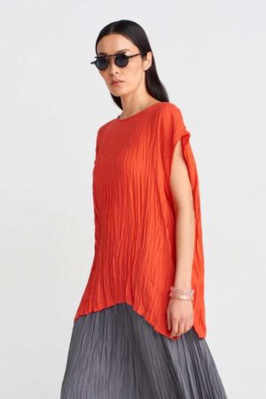Crinkle Satin Top
