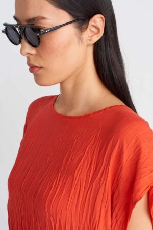 Crinkle Satin Top - Image 4