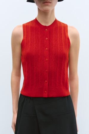 Merino Ribbed Waistcoat