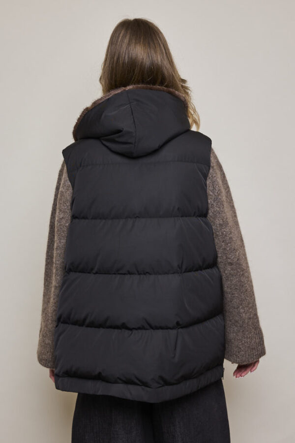 Padded Faux Fur Gilet - Image 4