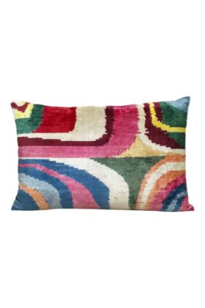 Ikat Silk Velvet Cushion