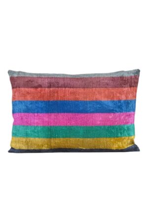 Stripe Silk Velvet Cushion