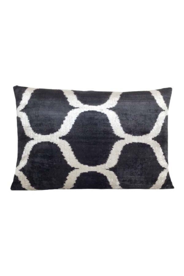 Ikat Silk Velvet Cushion