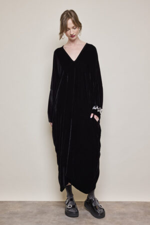 Long Kaftan Velvet Dress