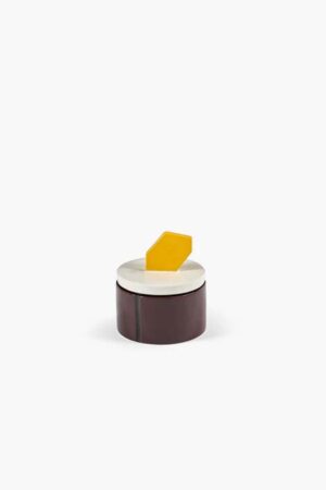 Scented Candle Medium Burgundy Yellow