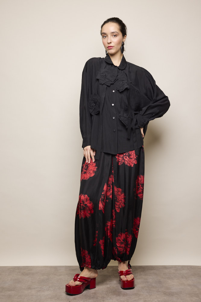 Flower Embellished Shirt